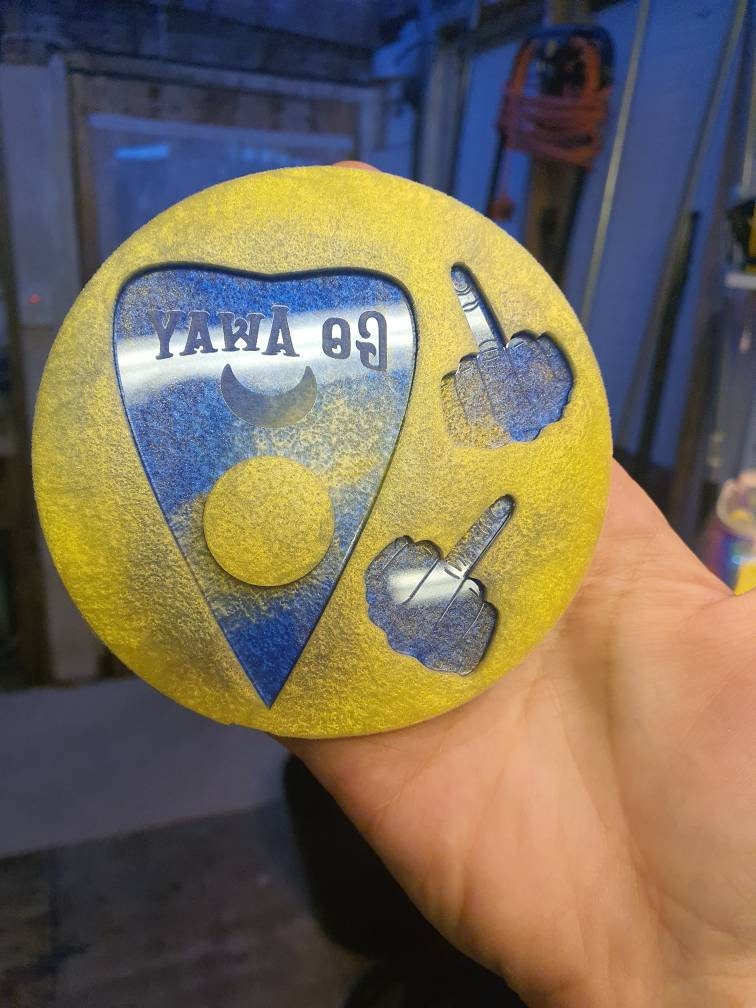 3 inch Go away planchette silicone mould