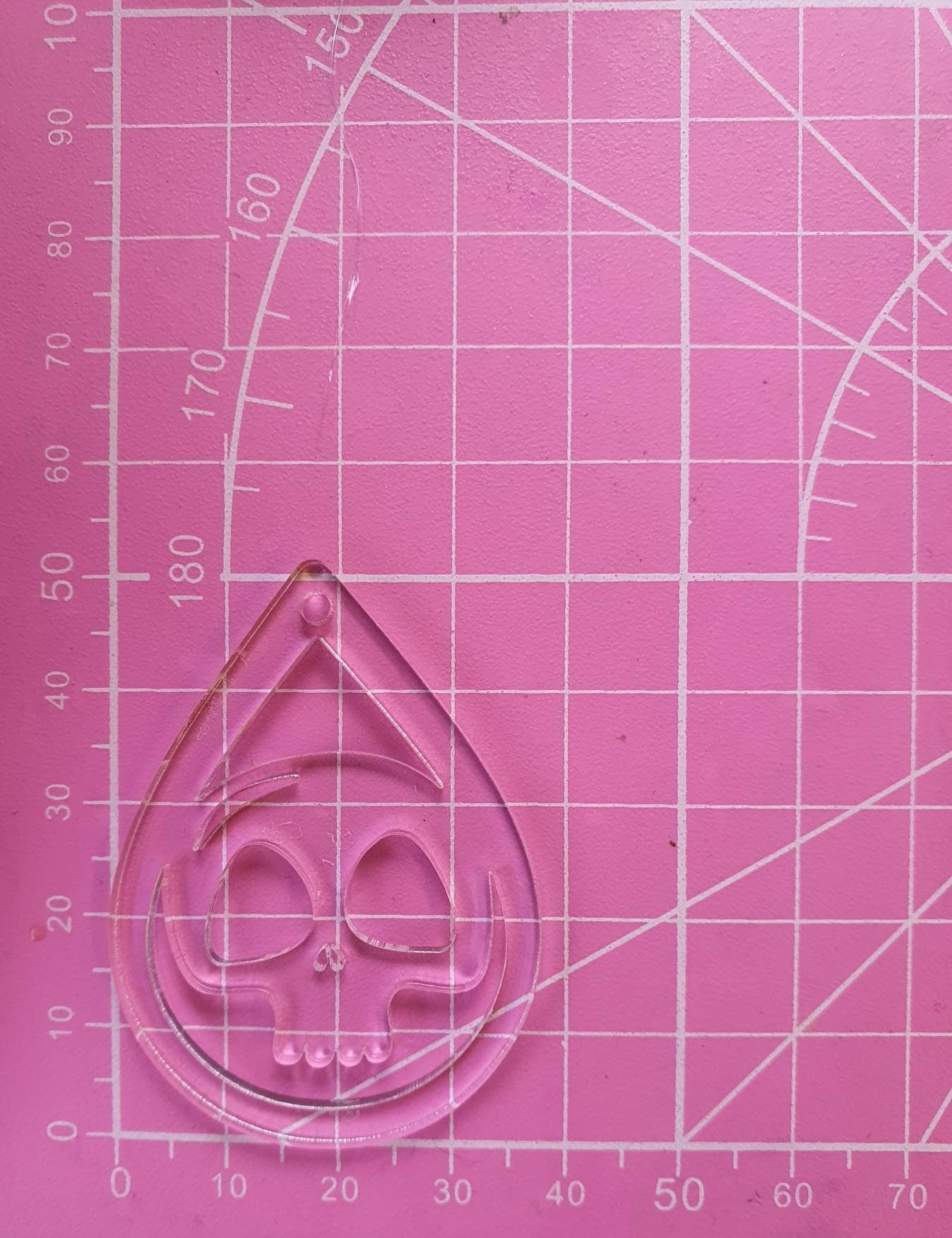 2 Skull Head Earrings Silicone Moulds