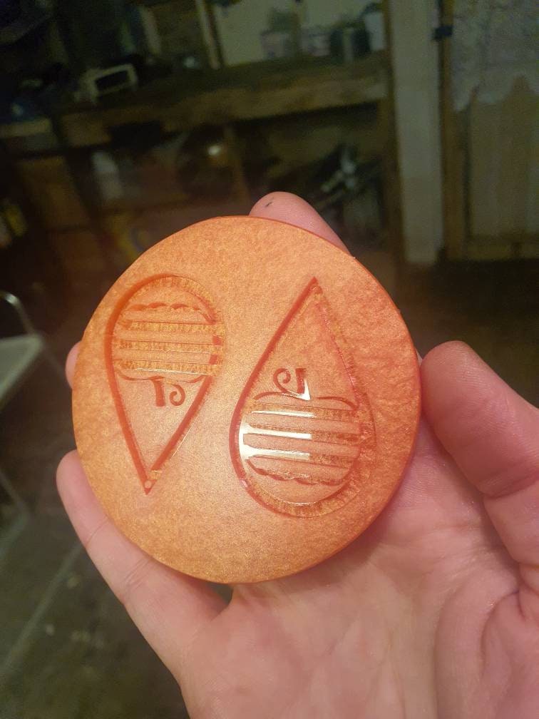 2 inch Striped Pumpkin Earrings Silicone Mould