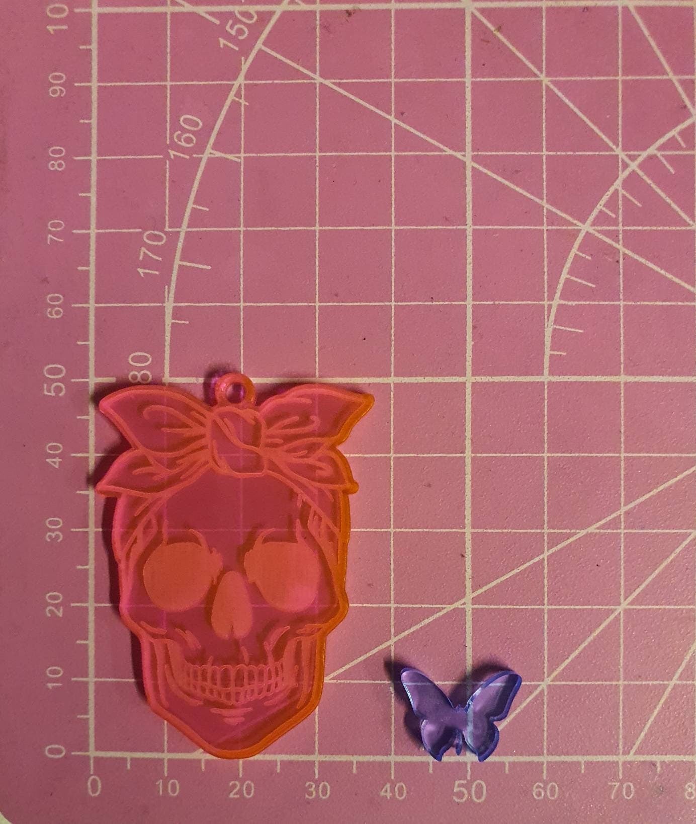 Bandana Skull Earrings Silicone Mould