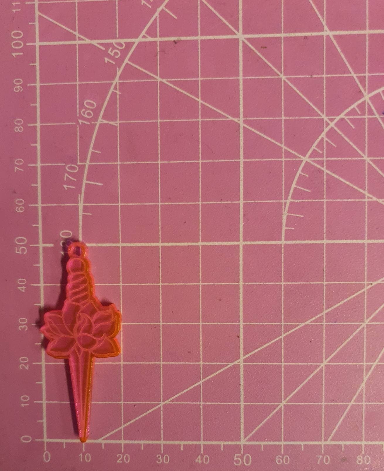 2 inch Floral Dagger Earrings Silicone Mould