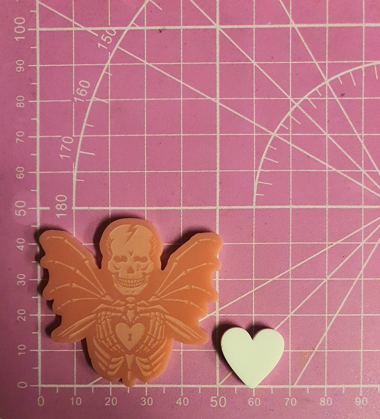 Winged Love Skeleton Silicone Mould