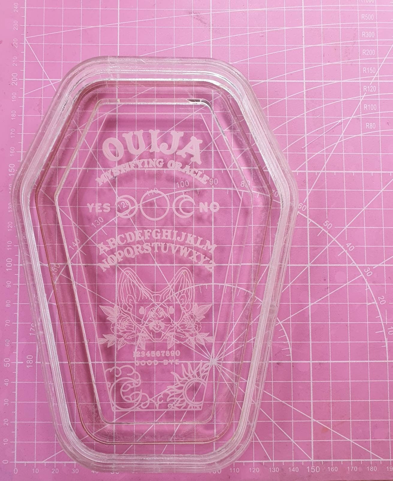 6 inch Bat Ouija Board Tray Silicone Mould