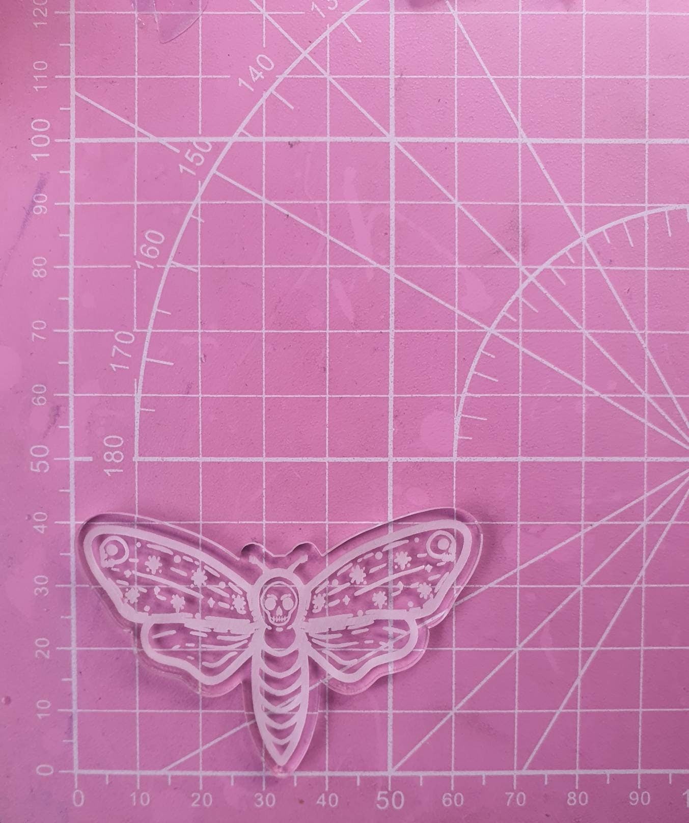 2.5 inch Pretty Death Moths Silicone Mould