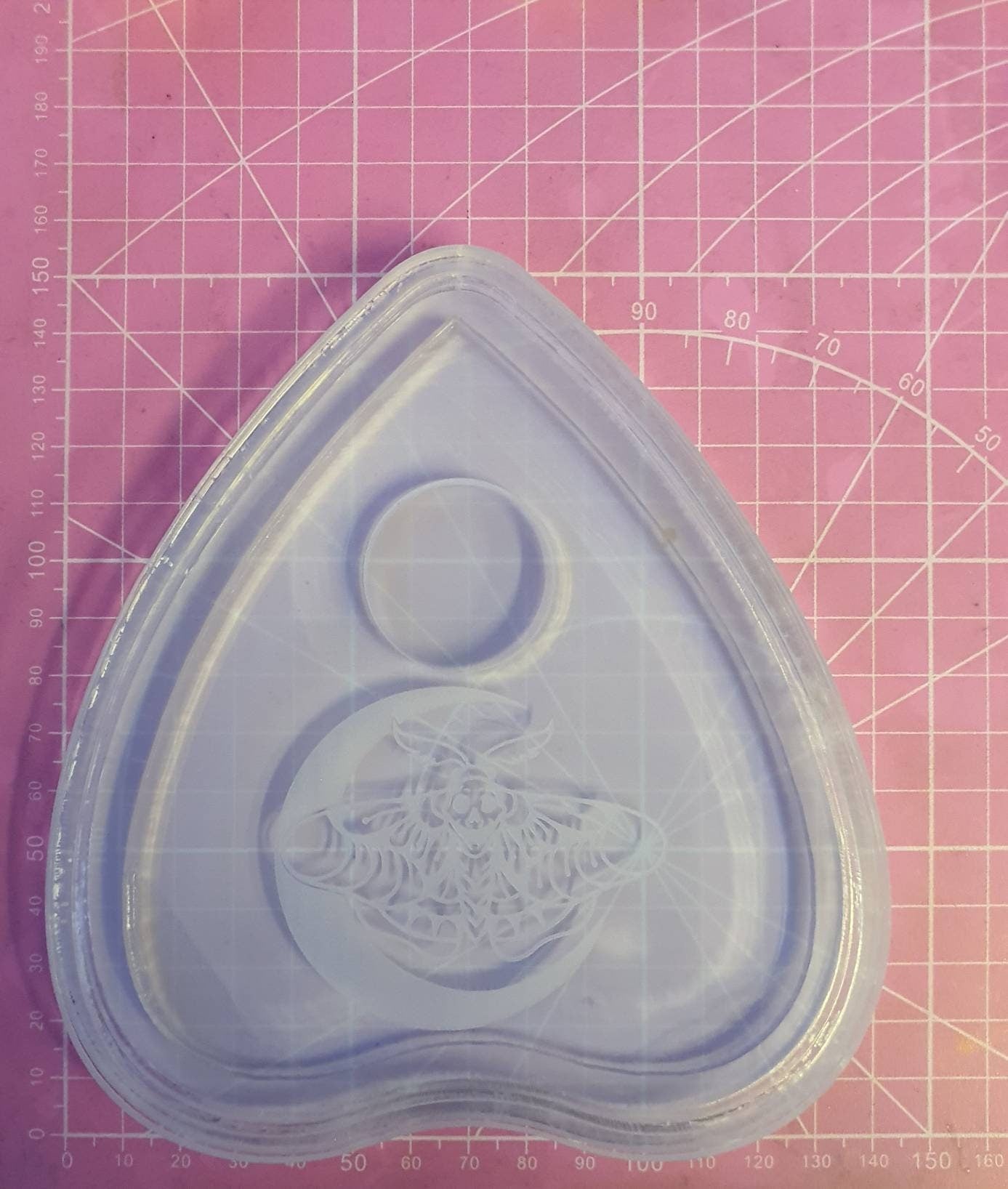 5 inch Moth Moon Planchette Silicone Mould