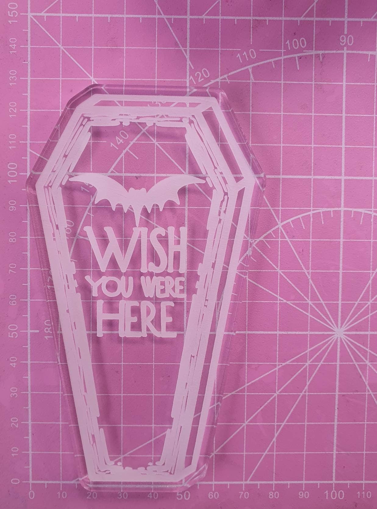 Wish You Were Here Coffin Silicone Mould