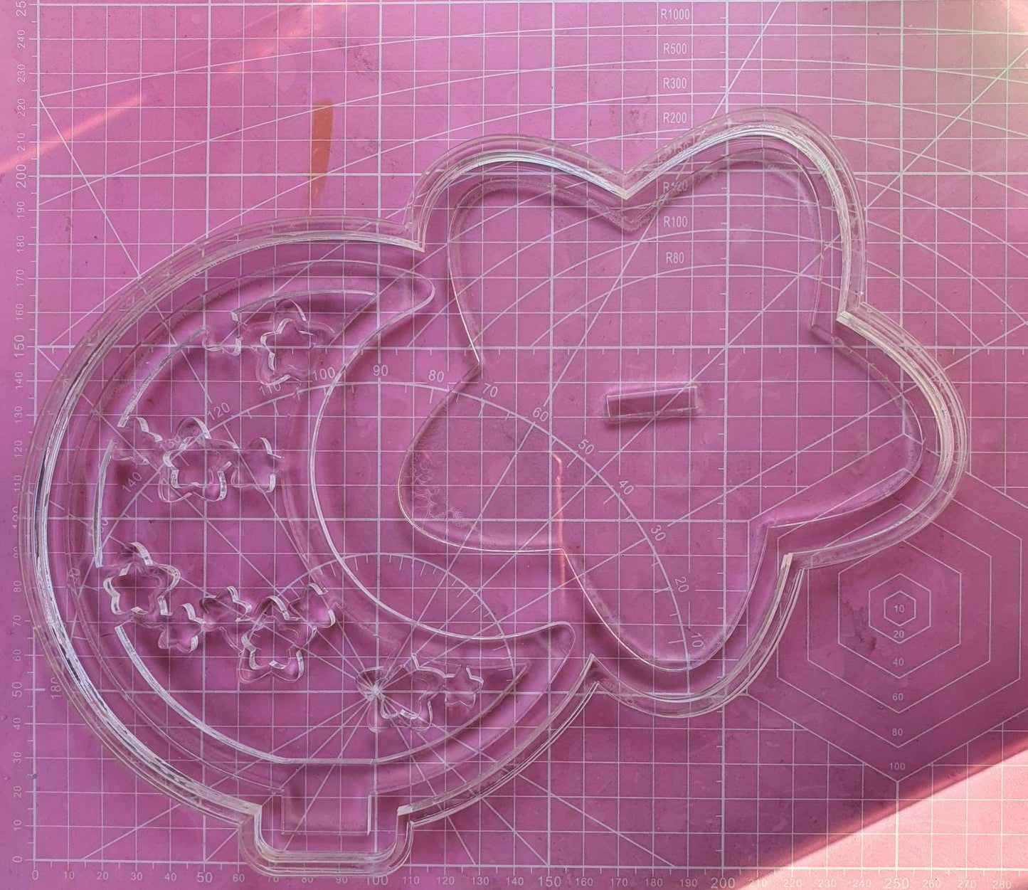 Moon With Stars Jewellery Stand Silicone Mould