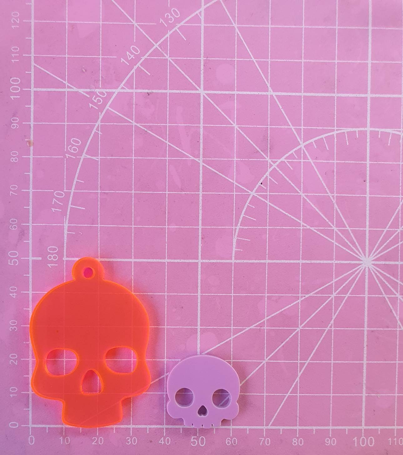0.75 inch and 2 inch Skull Heads Silicone Mould