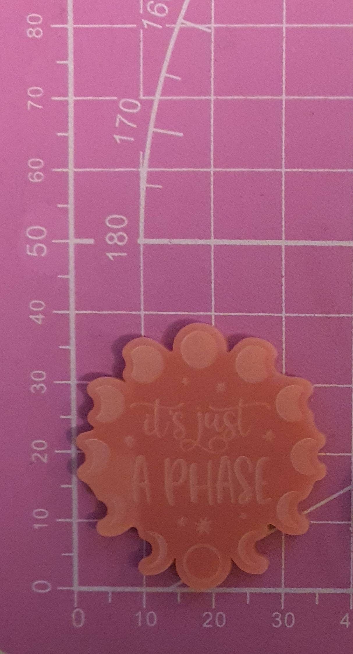 1.5 inch It's Just A Phase Moon Phase Silicone Mould