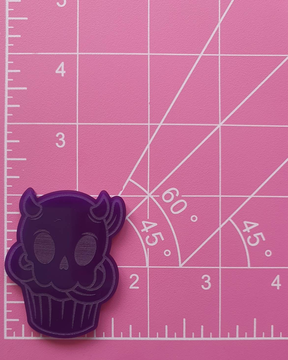 2 inch Devil Skull Cupcake Silicone Mould