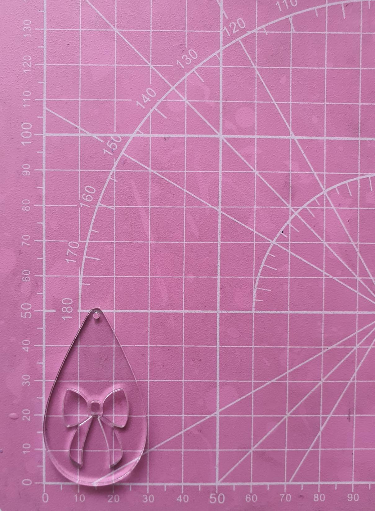 2 inch Bow Teardrop Earrings Silicone Mould