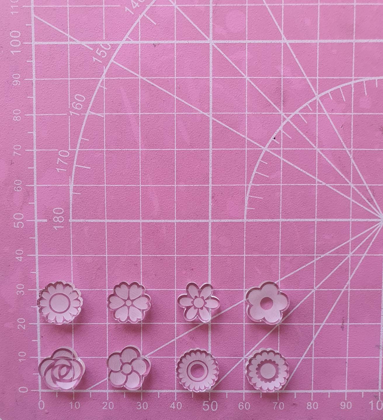 0.5 inch Flowers Set 2 Silicone Mould