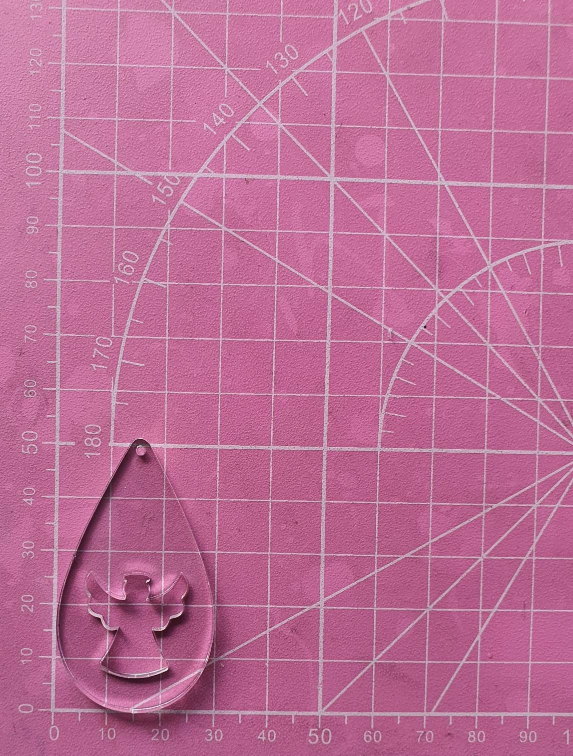 2 inch Christmas Angel Teardrop Earrings Silicone Mould