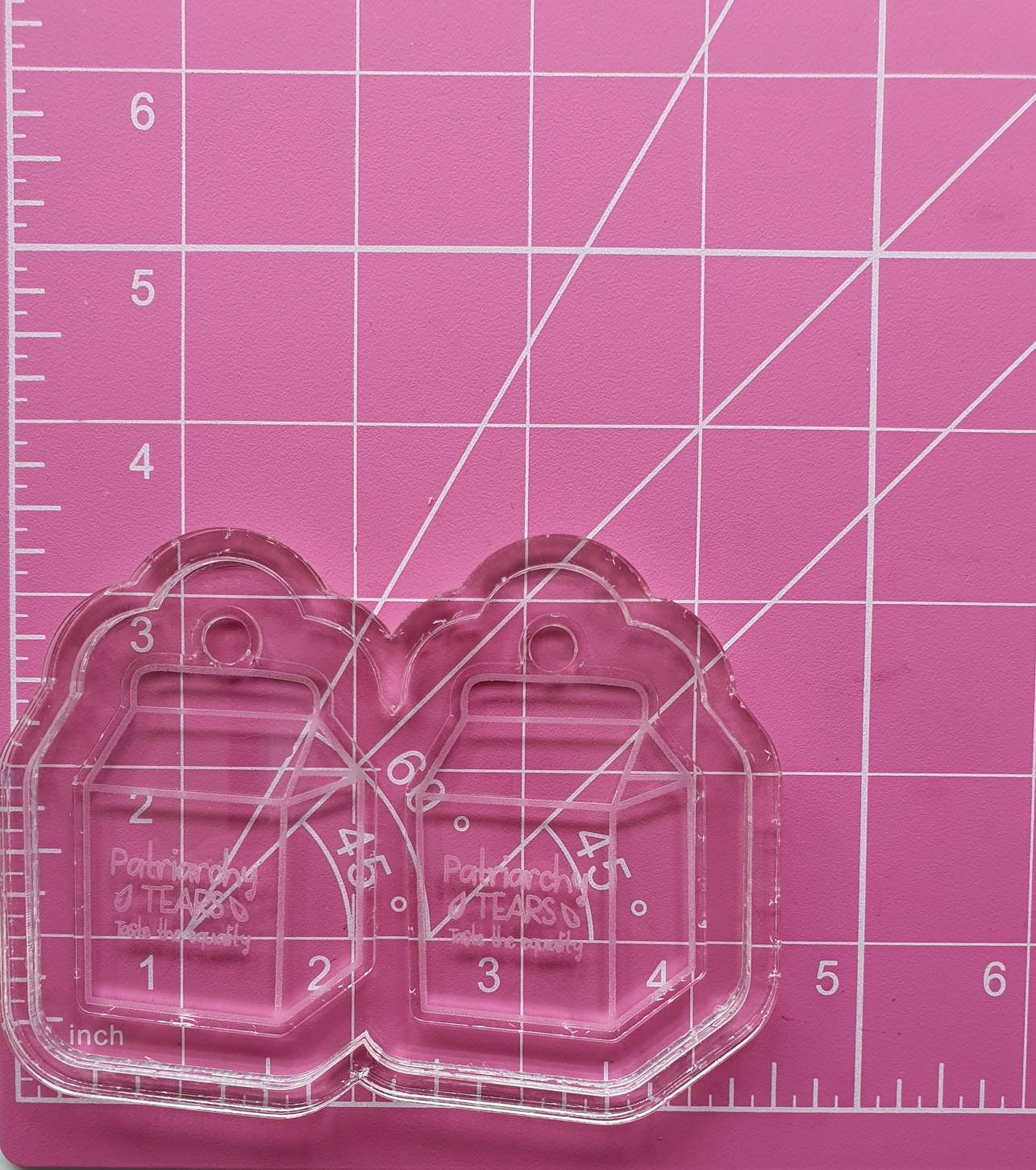 2.5 inch Patriarchy Tears Cartons Silicone Mould