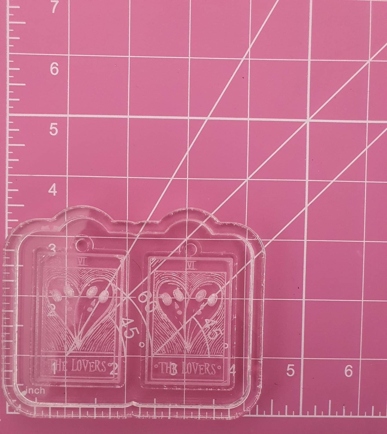 2.5 inch Ghost Lovers Tarot Cards Silicone Mould