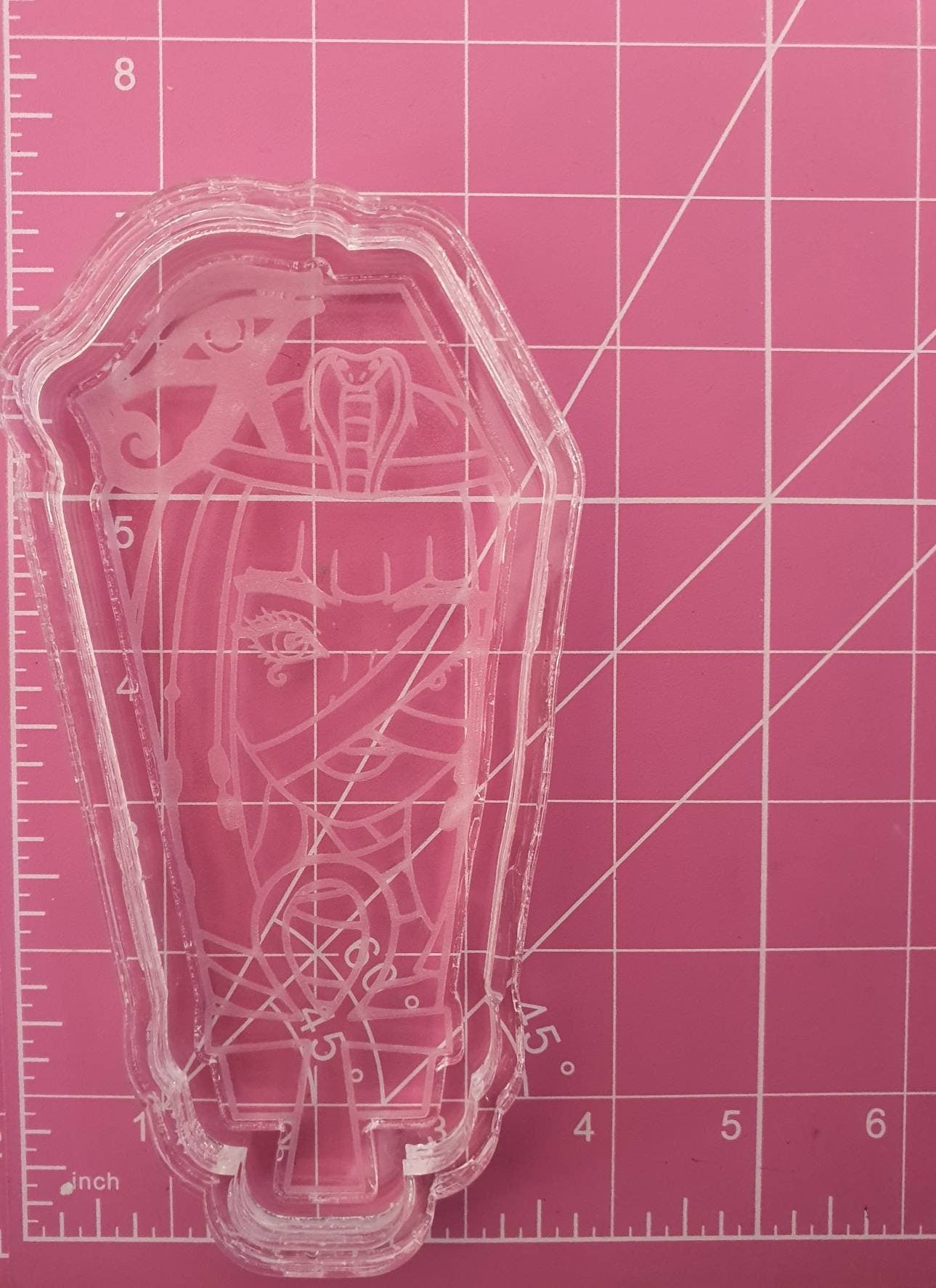 6 inch Egyptian Lady Coffin Silicone Mould