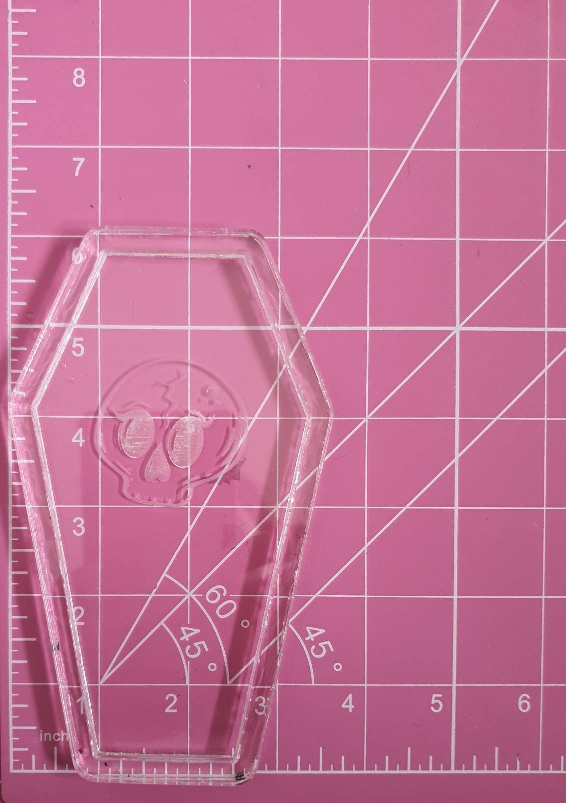 6 inch Skull Coffin Tray Silicone Mould