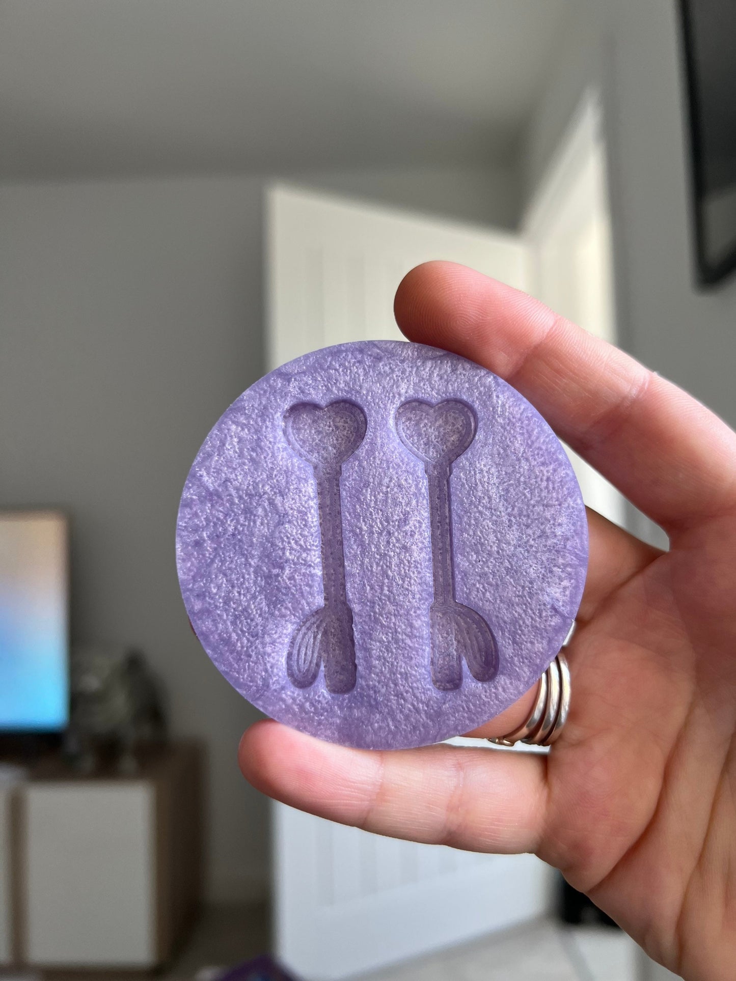 2 inch Heart Whips Silicone Mould