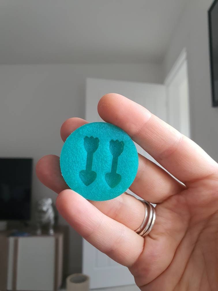 1 inch Heart Arrows Silicone Mould