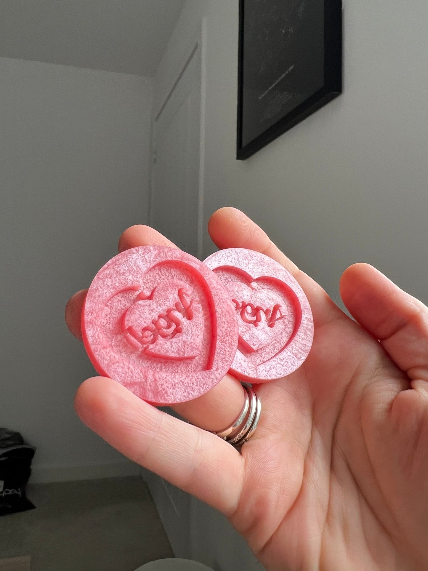 1.5 inch Angel Heart Silicone Moulds