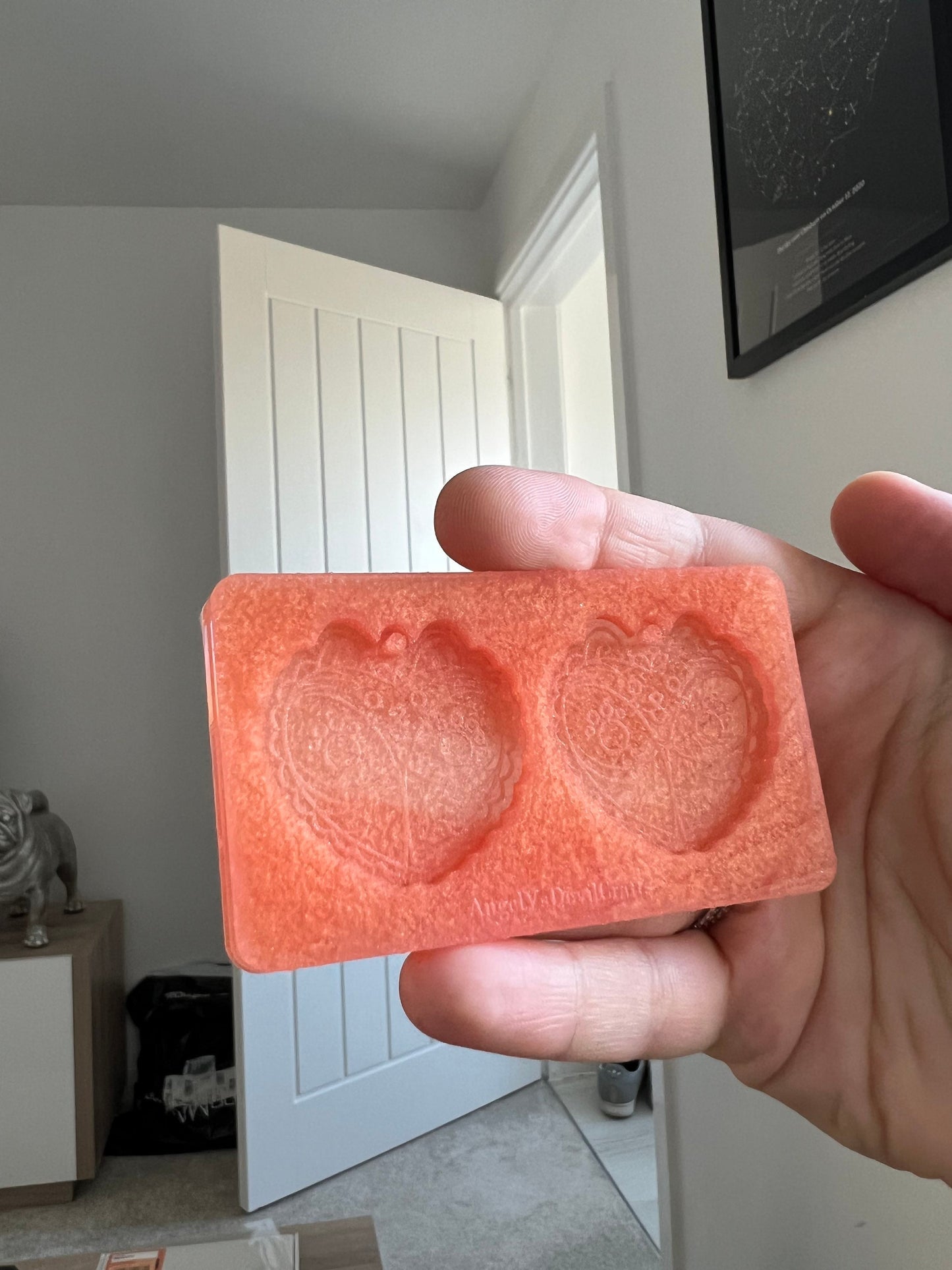 1.5 inch Cat Butt Hearts Silicone Mould