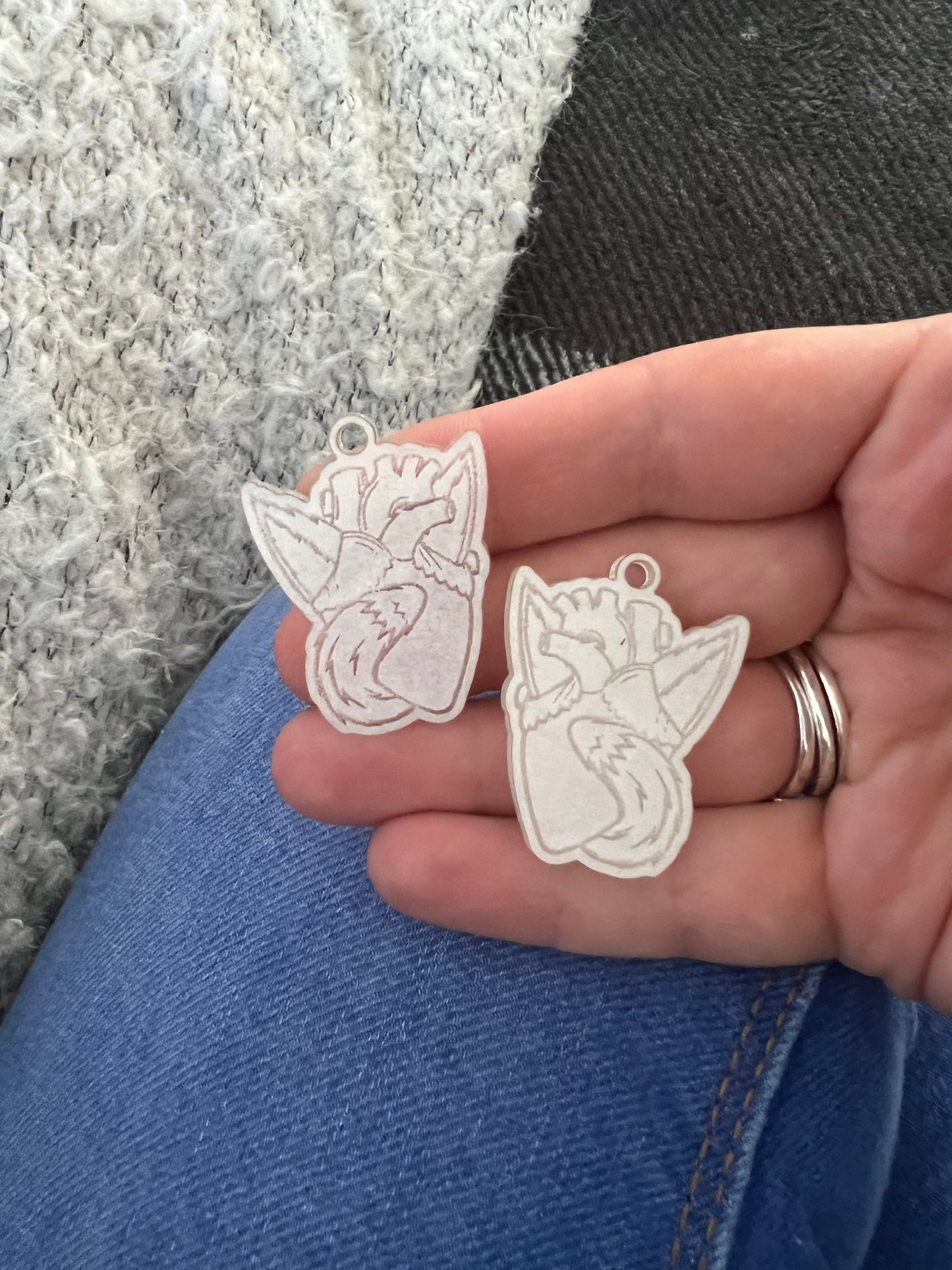 1.5 inch Foxy Anatomical Heart Acrylic Blanks for mould making