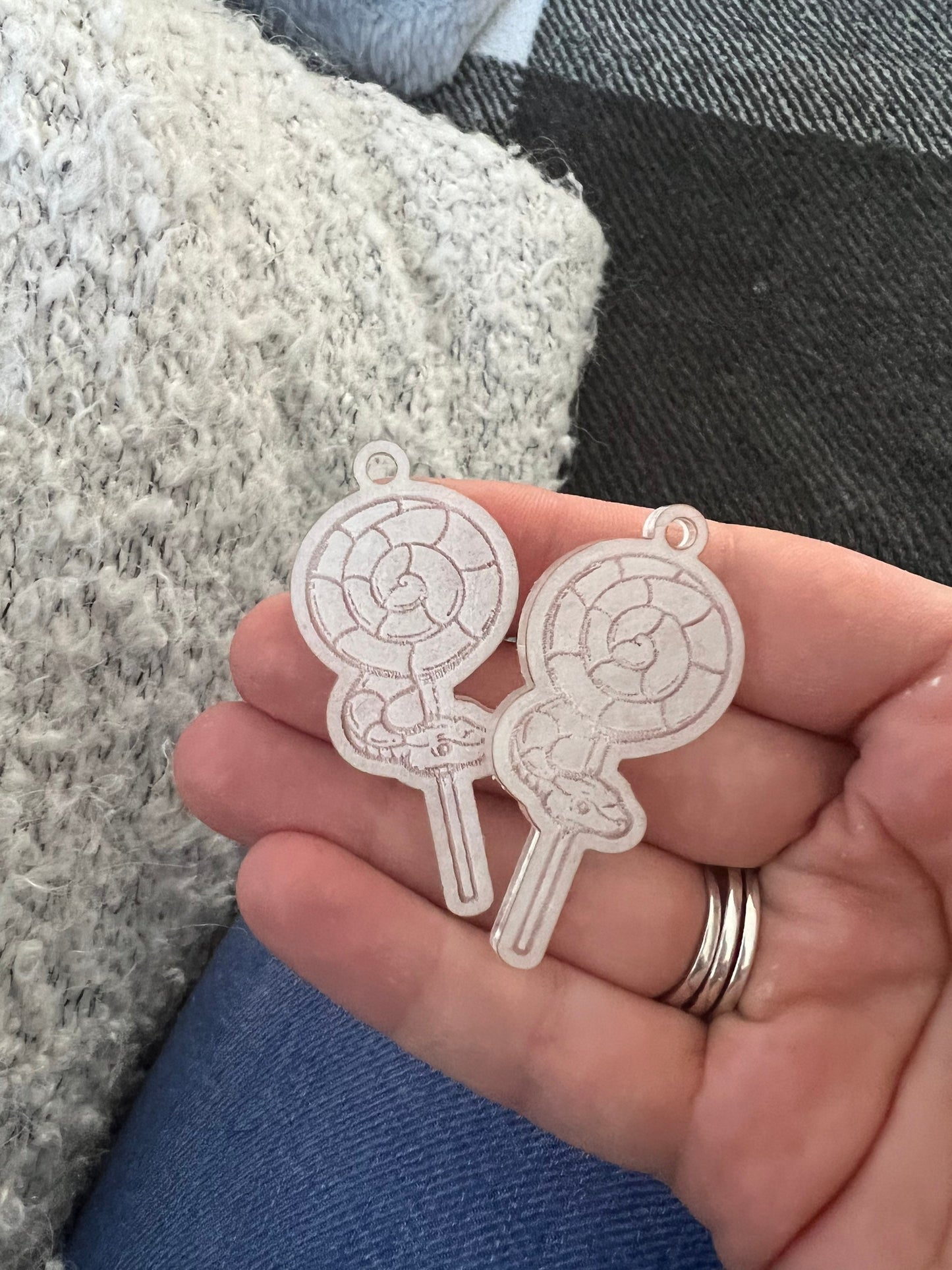 2 inch Snake Lollipop Acrylic Blanks for mould making