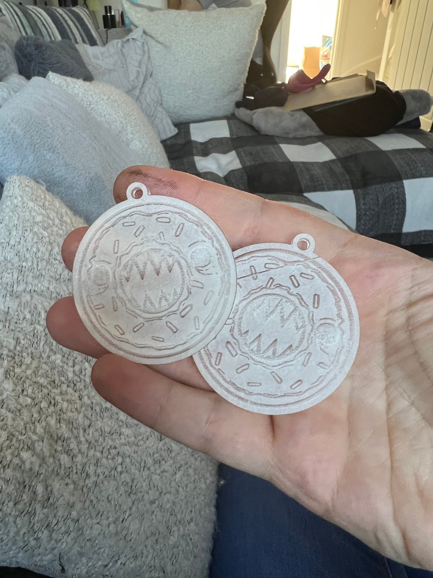 2 inch Spooky Donut Acrylic Blanks for mould making