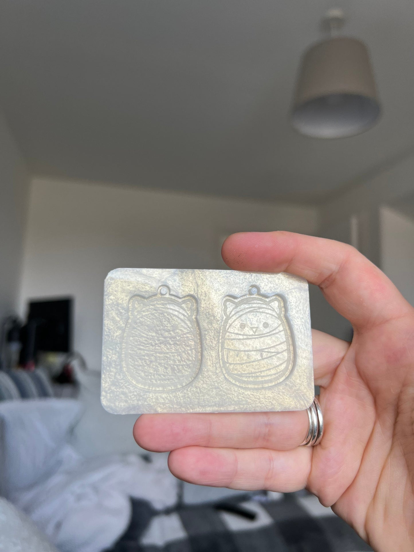 1.5 inch Mummy Kitty Squishies Silicone Mould