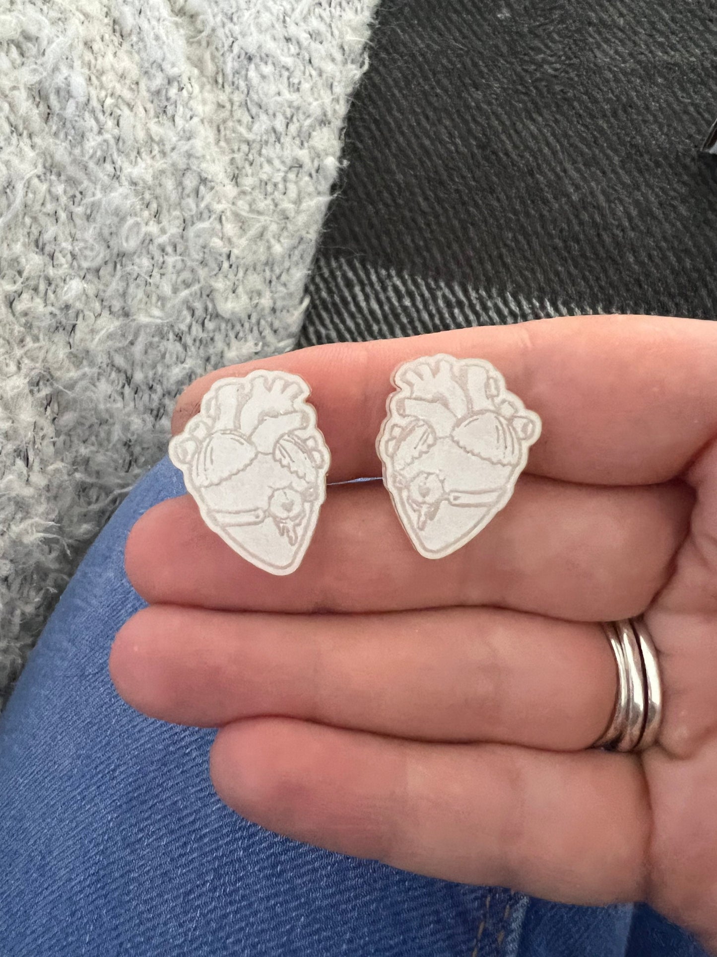 1 inch Ball Gag Anatomical Heart Acrylic Blanks for mould making