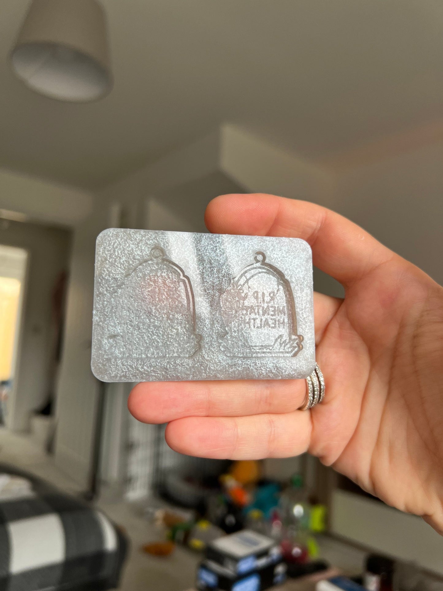 1.5 inch R.I.P Mental Health Tombstones Silicone Mould
