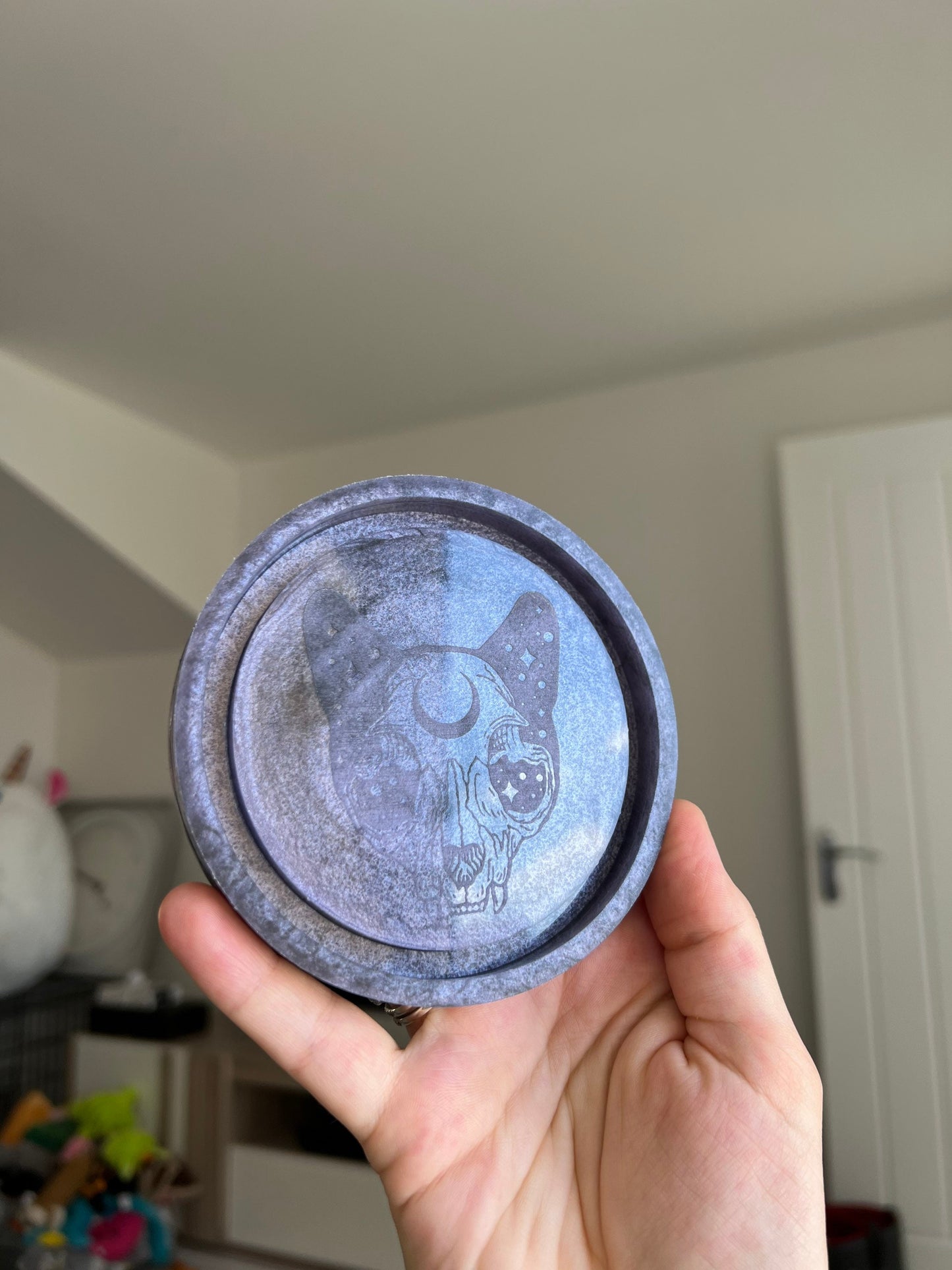 4 inch Cat Skull Tray Silicone Mould