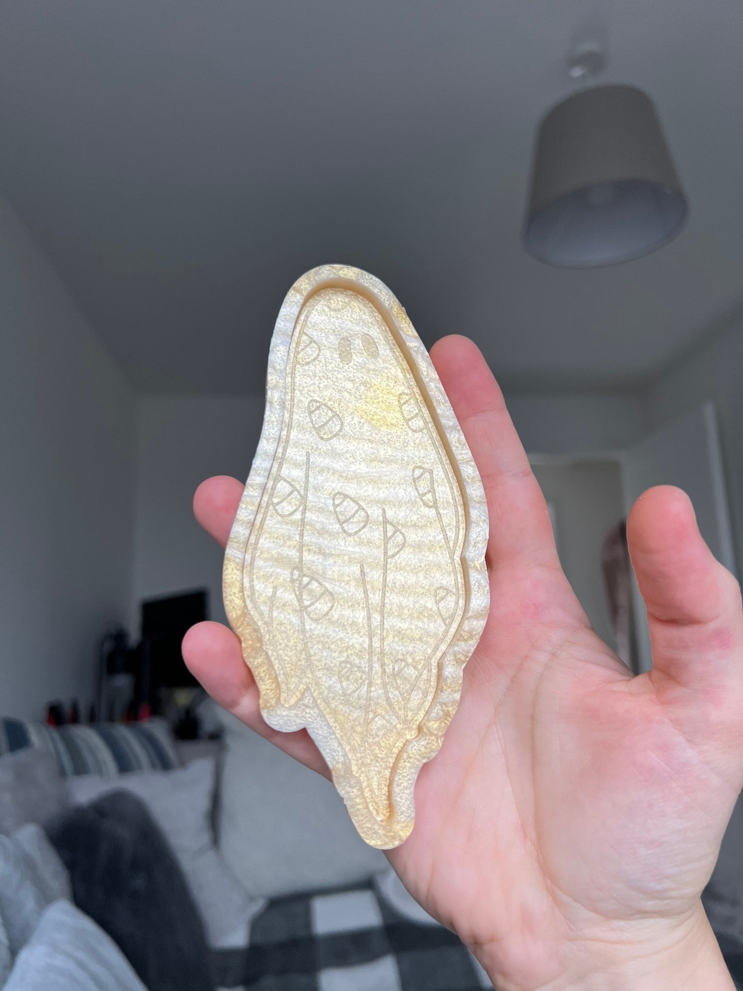 6 inch Candy Corn Ghost Silicone Mould