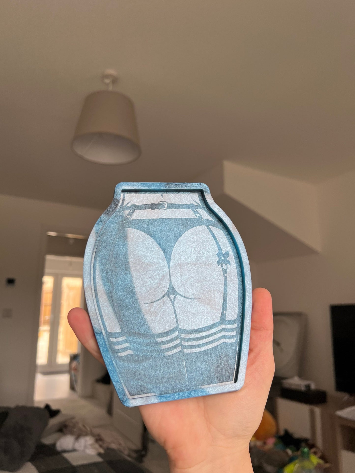 6 inch Rude Sexy Butt Suspender Silicone Mould