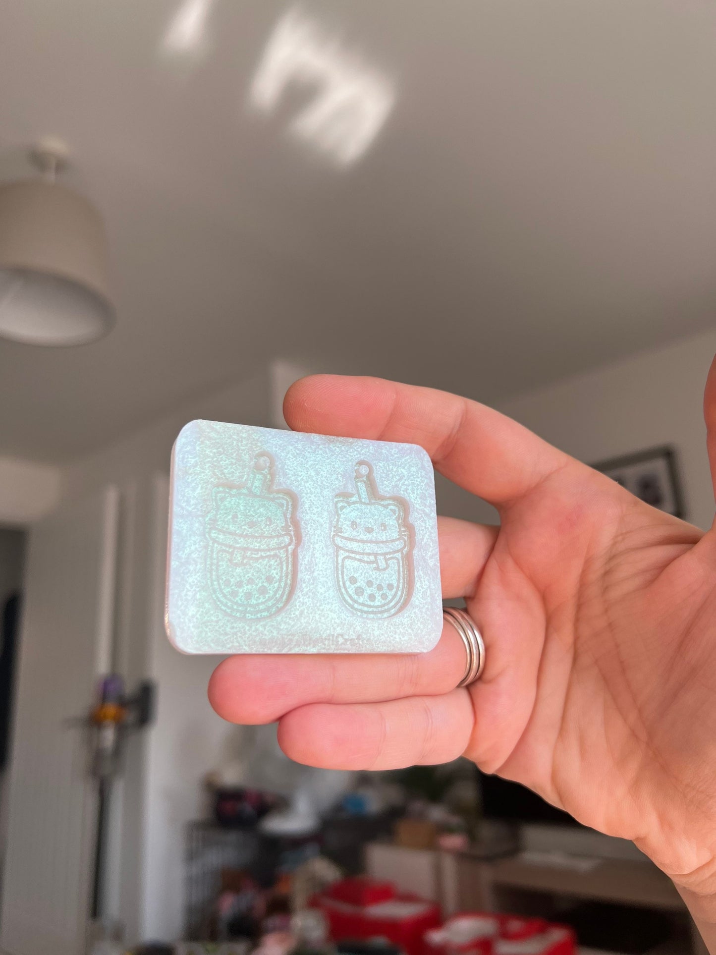 1.5 inch Cat Bob Tea Squishies Silicone Mould