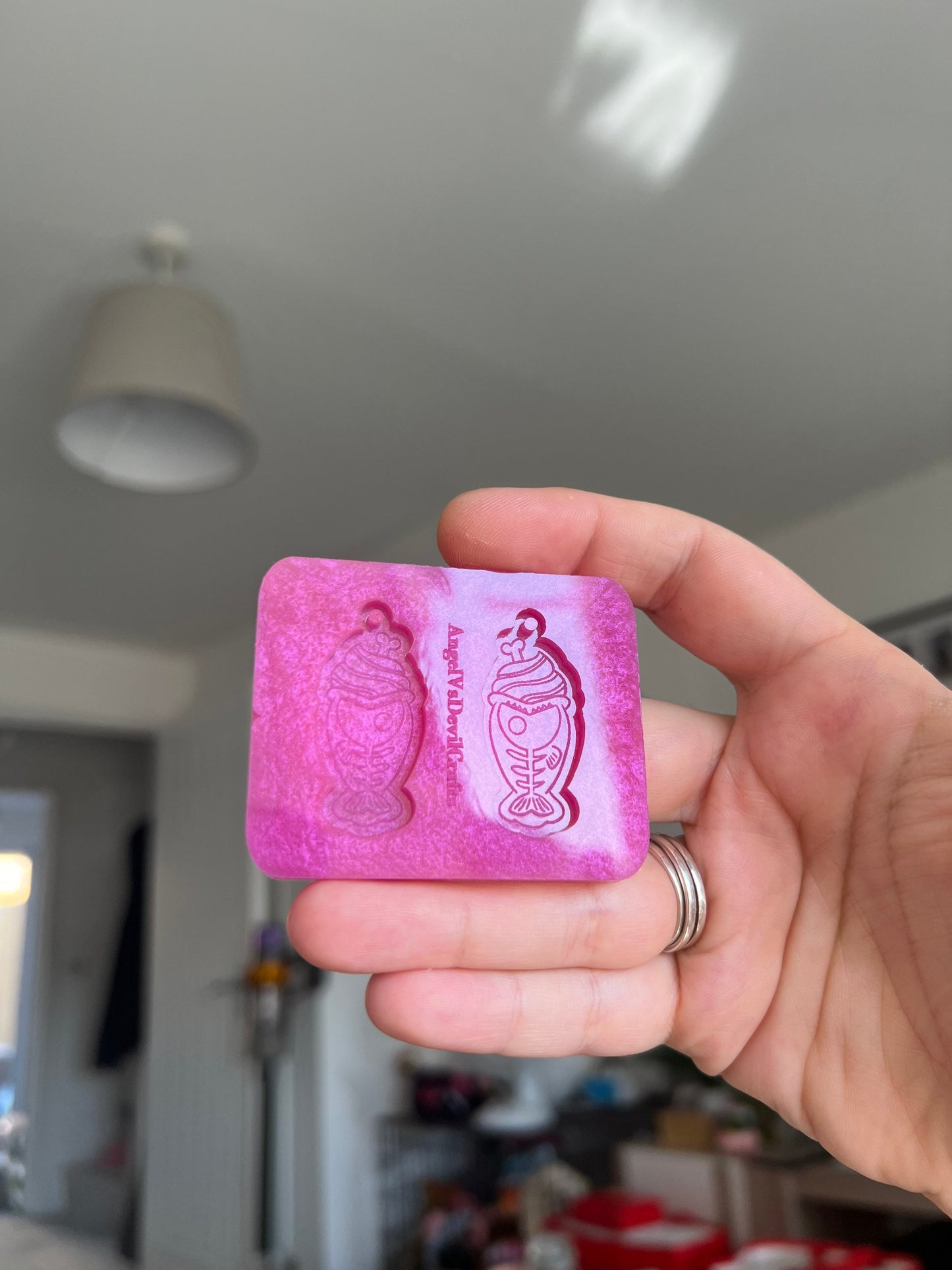 1.5 inch Spooky Fishies Silicone Mould