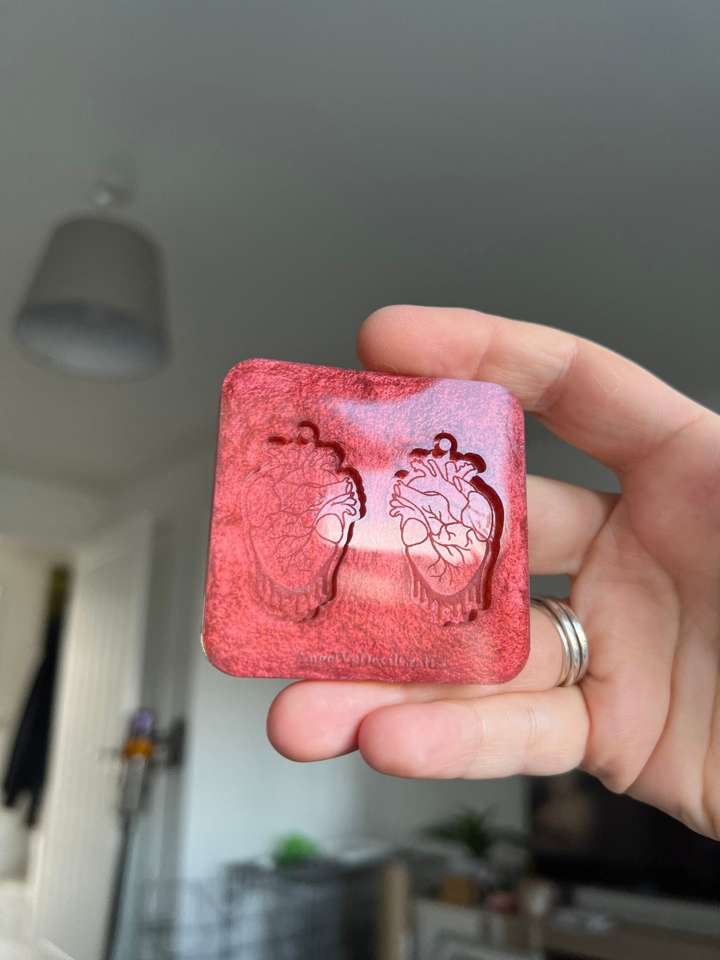 1.5 inch Dripping Anatomical Hearts Silicone Mould