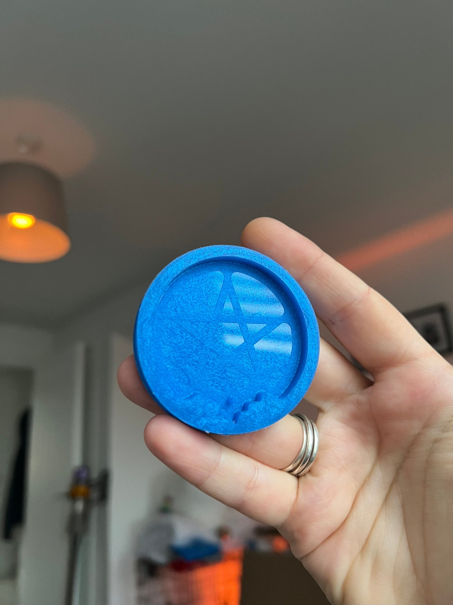 2 inch Bat Pentagram Incense Holder Silicone Mould