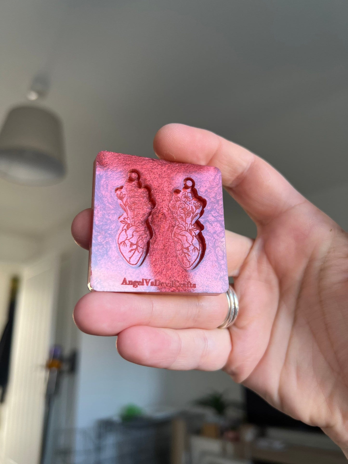 1.5 inch Flower Anatomical Hearts Silicone Mould