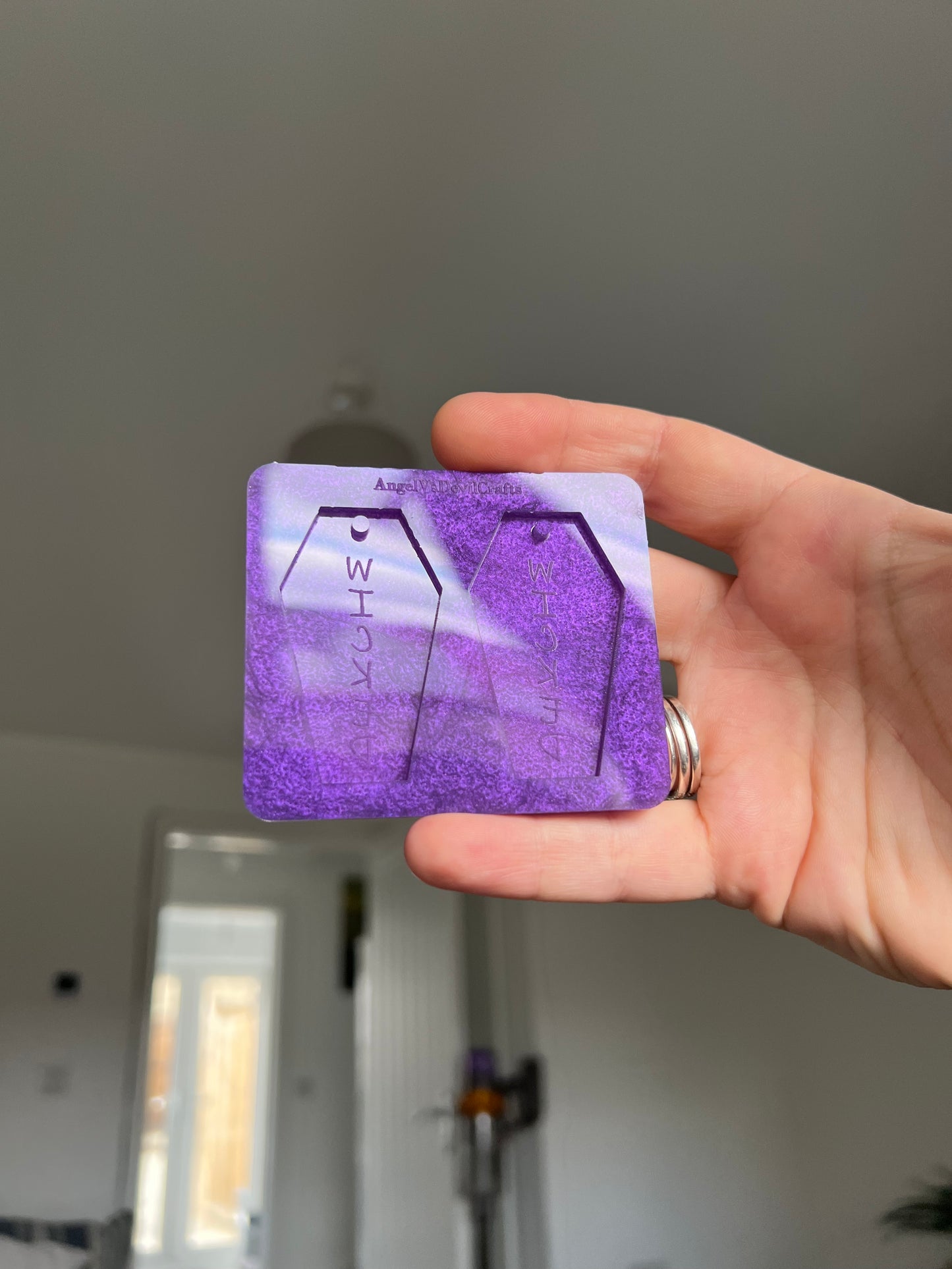 1.5 inch Wicked Coffins Silicone Mould