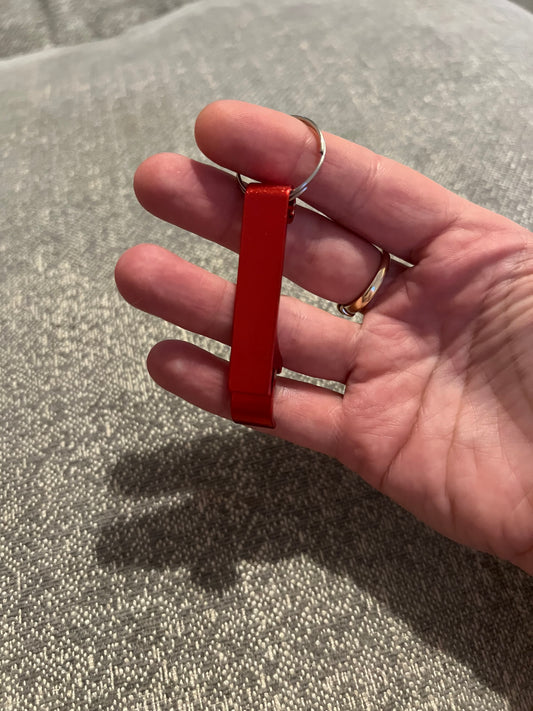 Red Bottle/Can Opener Keyring