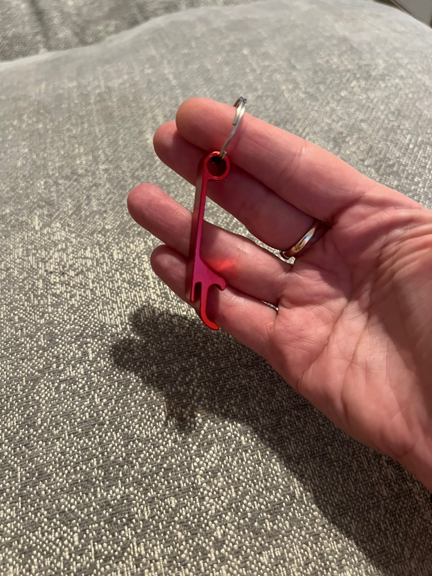 Red Bottle/Can Opener Keyring