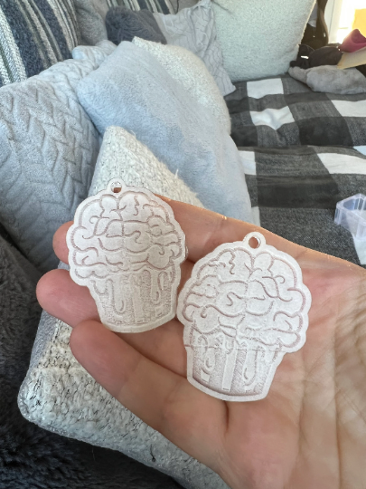 2 inch Brain Cupcake Acrylic Blanks for mould making