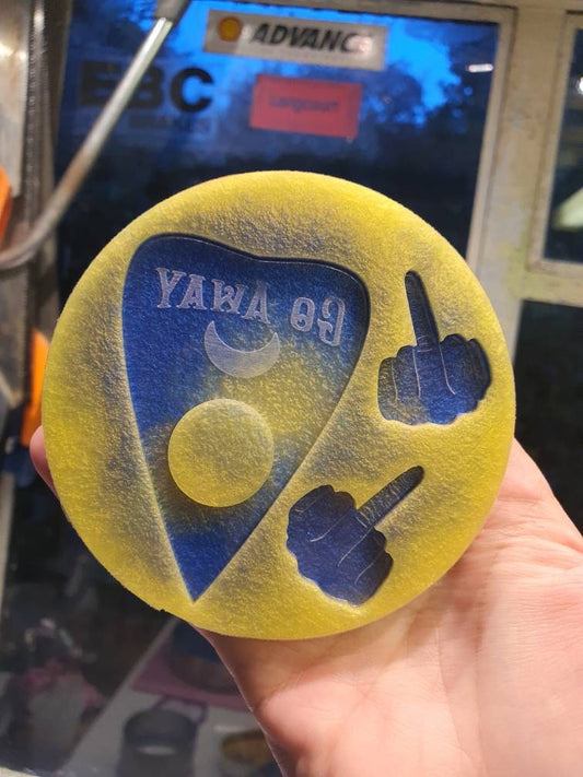 3 inch Go away planchette silicone mould