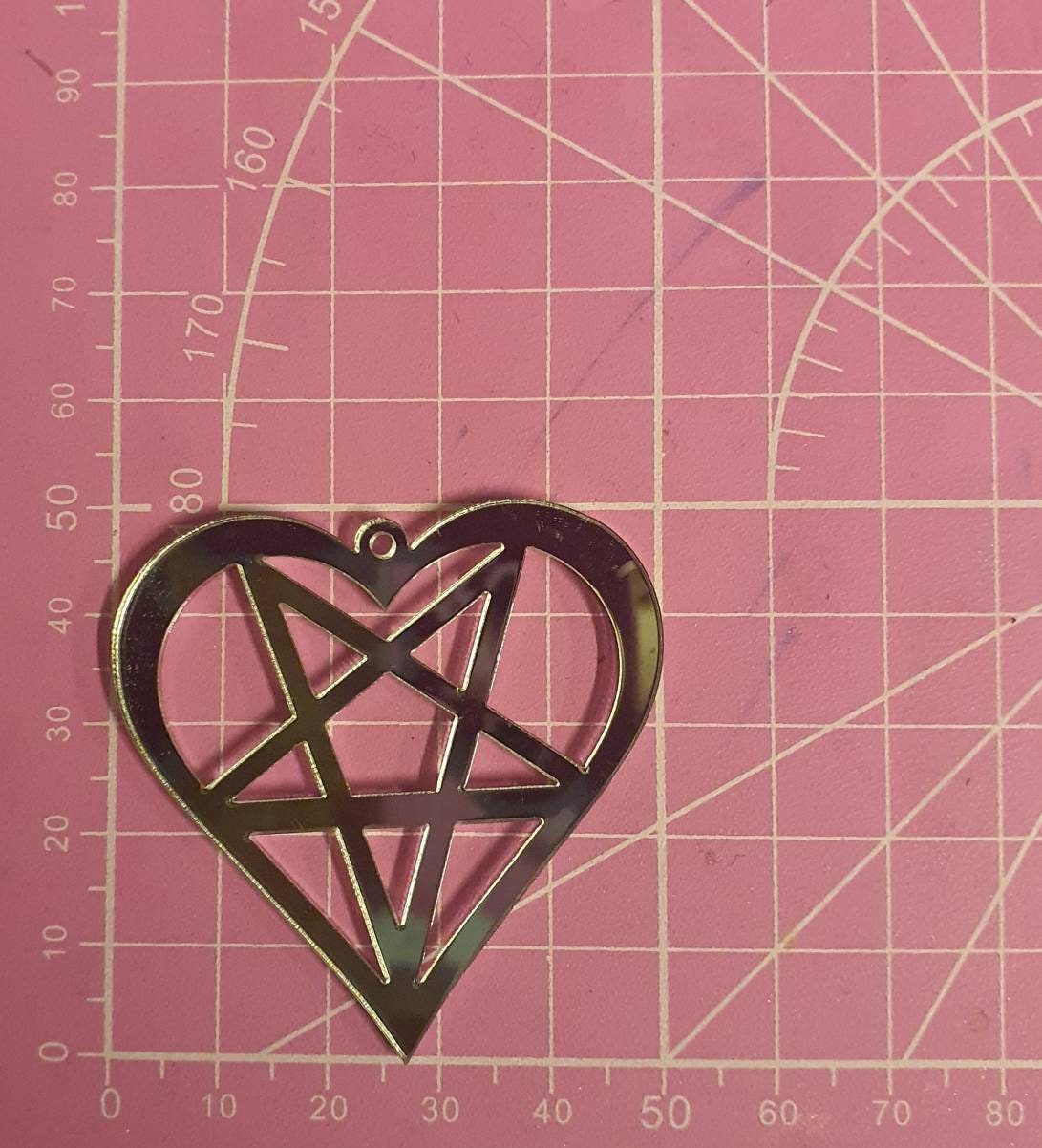 2 Pentagram Heart Earrings Silicone Moulds