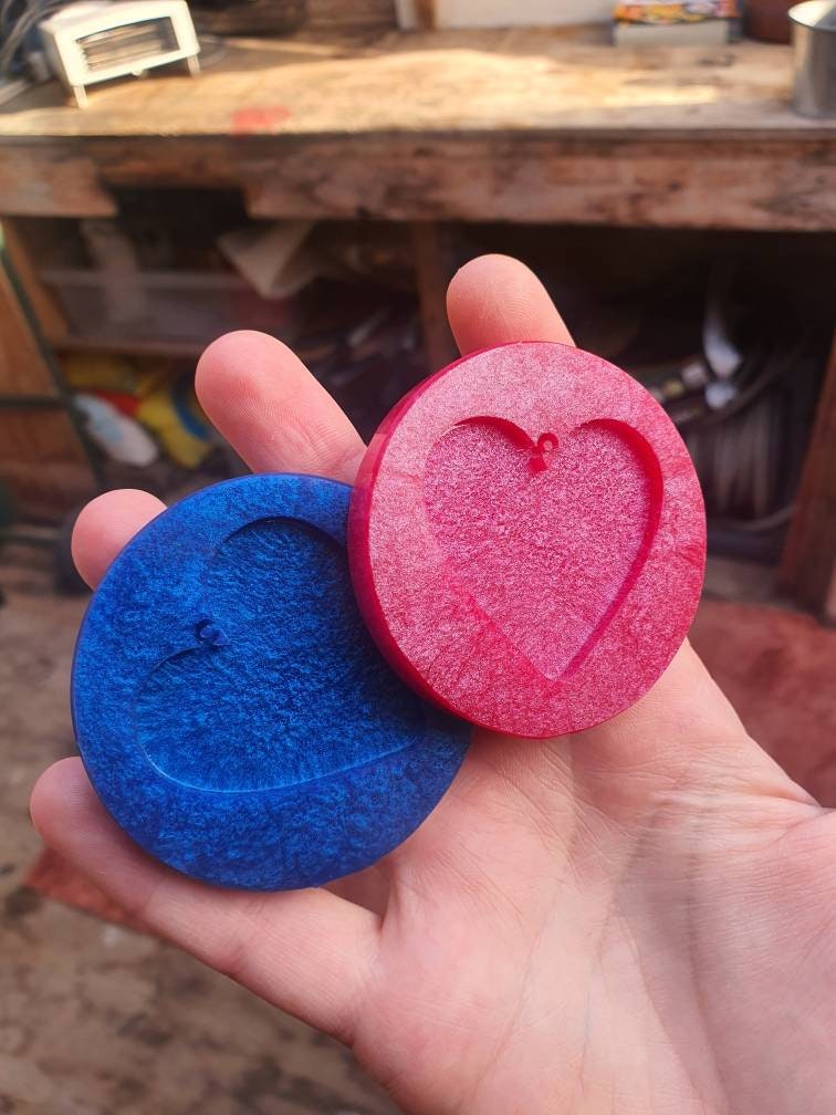 1.5 inch Plain Hearts Silicone Moulds