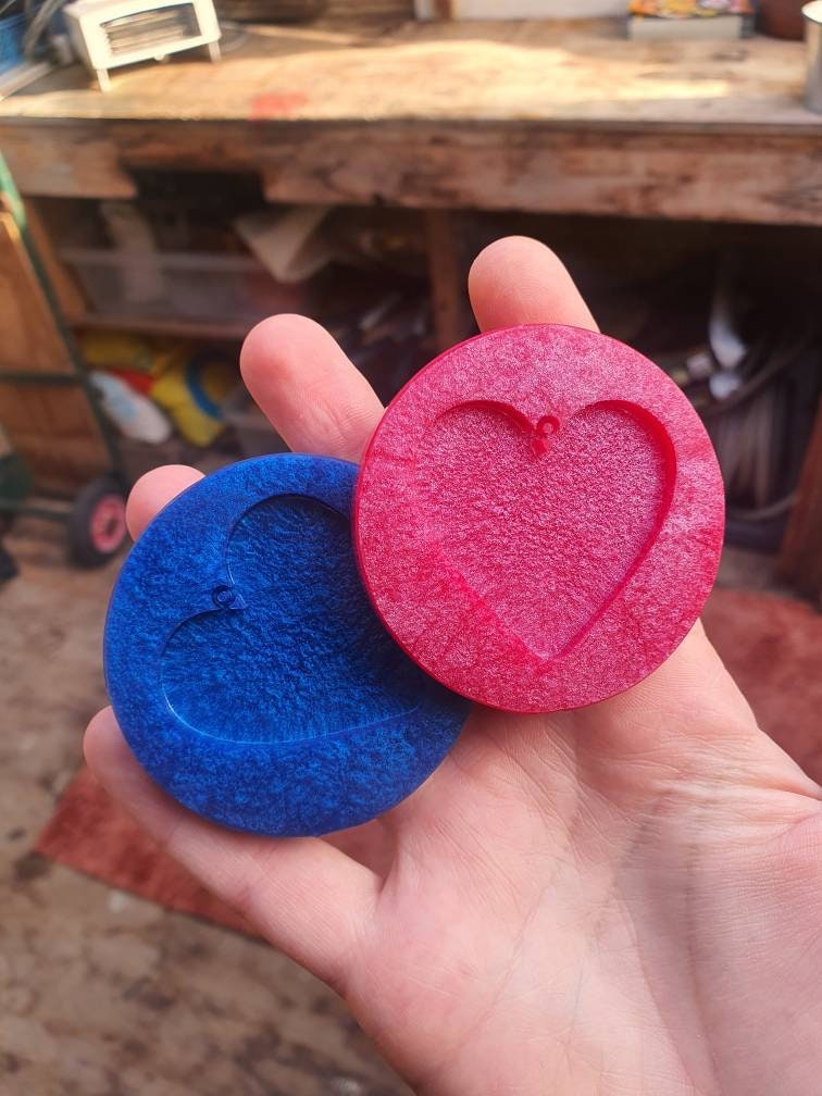 1.5 inch Plain Hearts Silicone Moulds