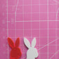 1.1 inch Mr & Mrs Bunny Silicone Mould