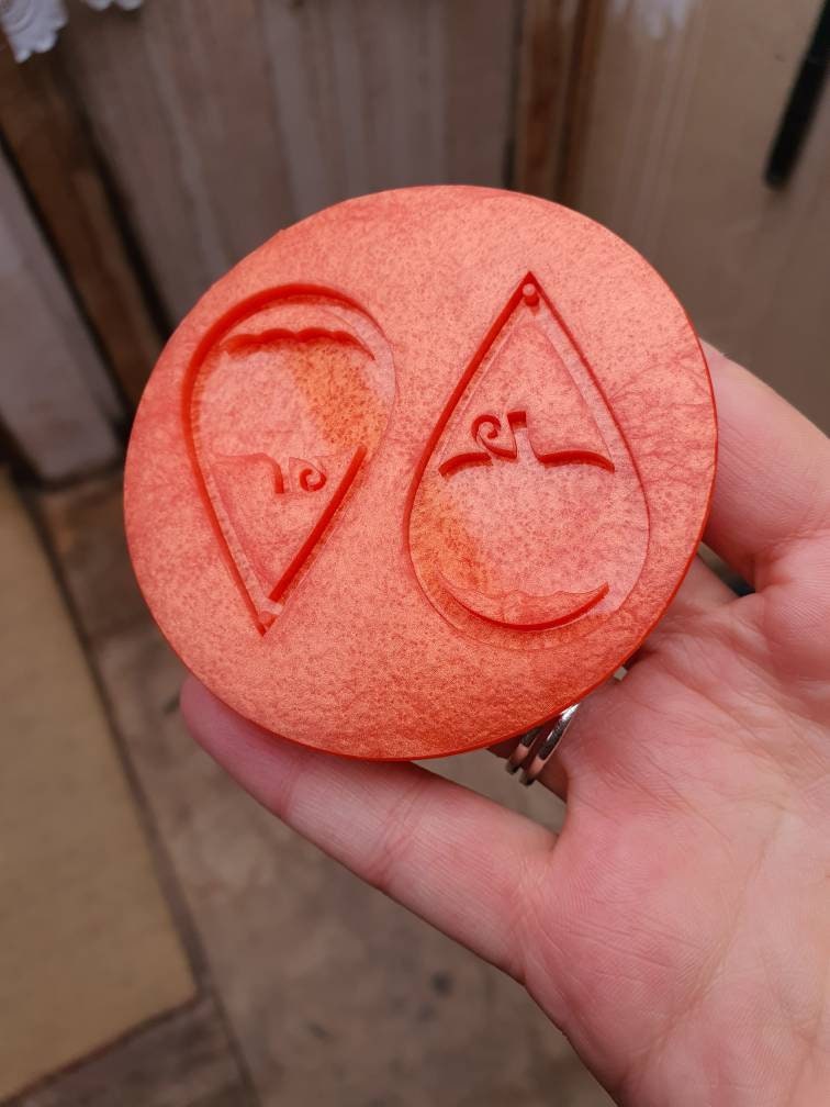 2 inch Plain Pumpkin Earrings Silicone Mould
