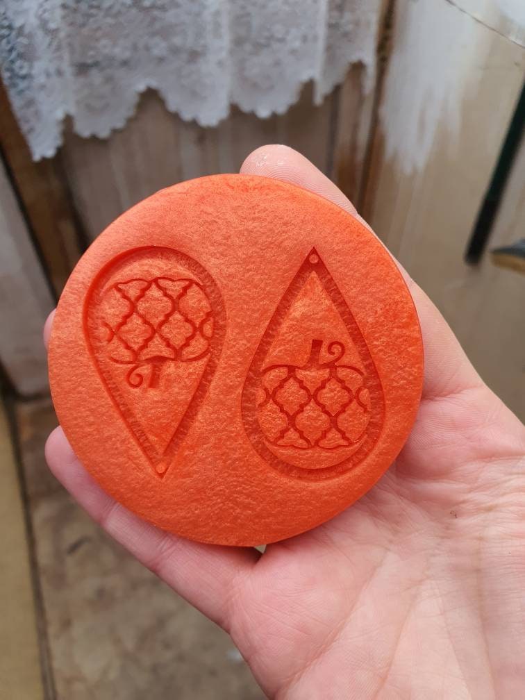 Patterned Pumpkin Earrings Silicone Mould